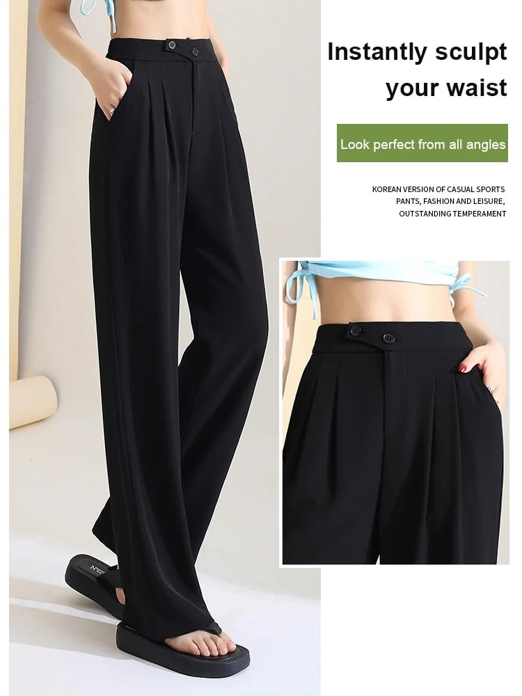 Figure-flattering - High Waist Wide Leg Dress Pants (Pack of 2)