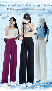 Thumbnail for Figure-flattering versatile high-waisted wide leg pants (Pack of 2)